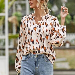 Leopard print blouse